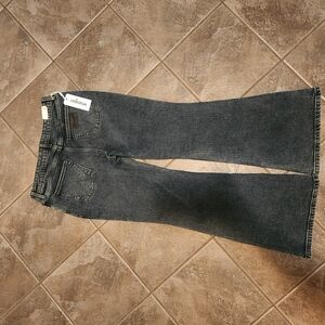 Wrangler Dark Blue (Almost Black) High Waisted Flare Wide Leg Jeans